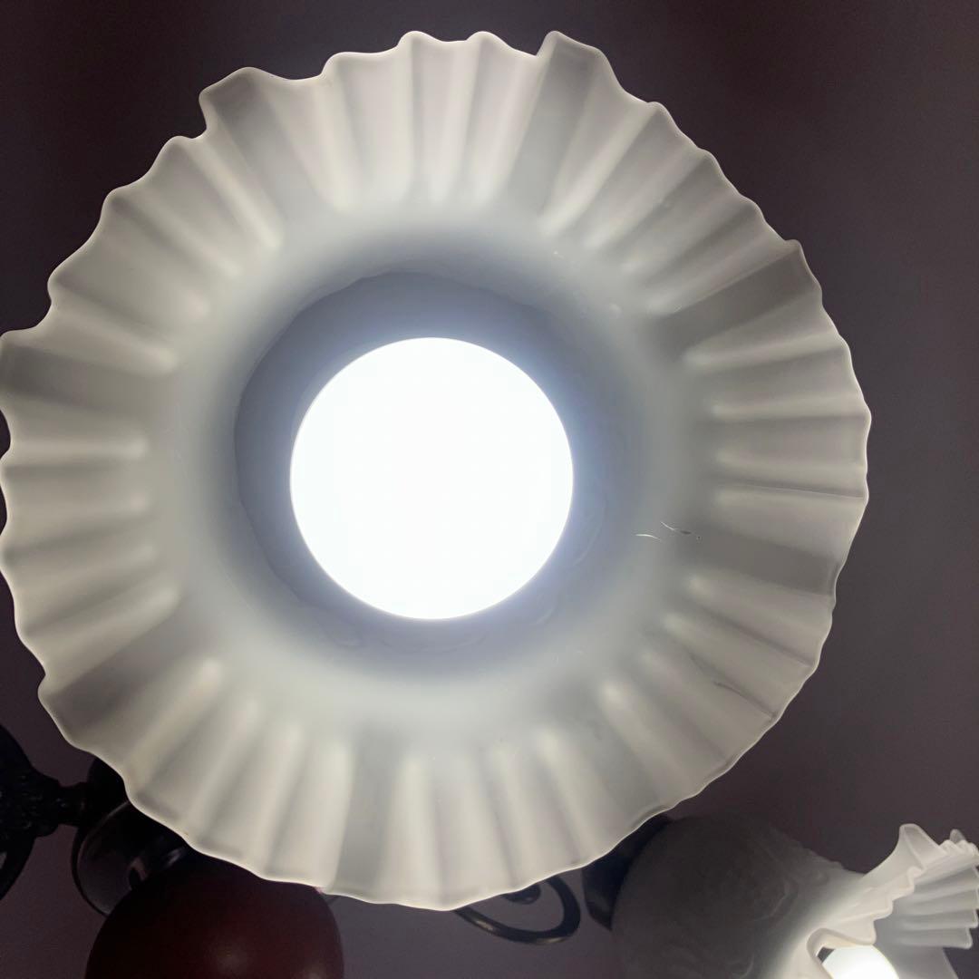 KISHIMA フリルランプ 4灯 シャンデリアGEM-859C キシマ