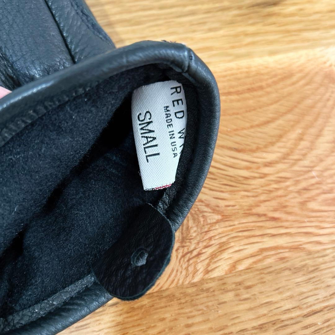 RED WING ブラックレザー手袋 ワークグローブSMALL