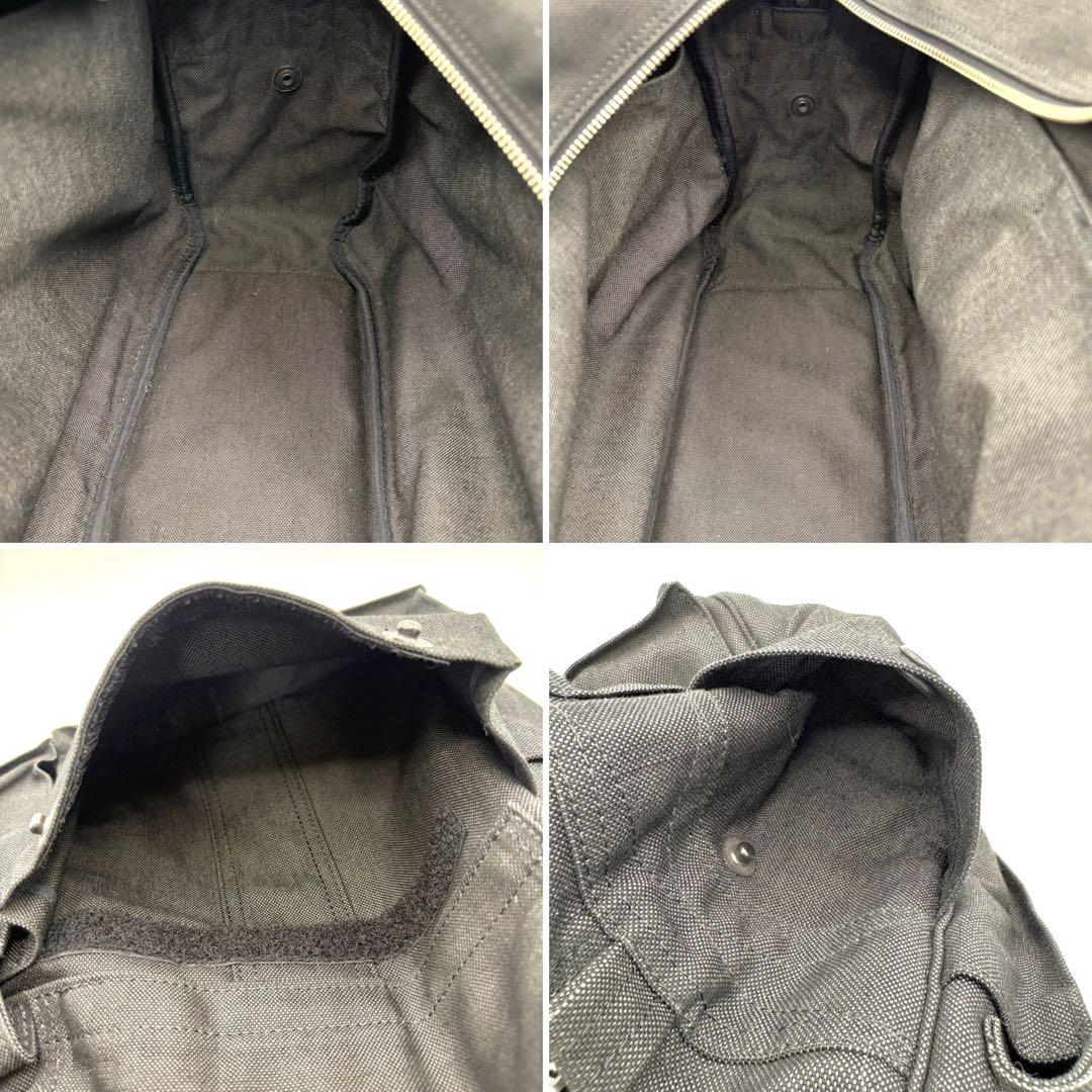 未使用級 ポーター スモーキー 大容量 ボストンバッグ ダブルポケット 黒 出張