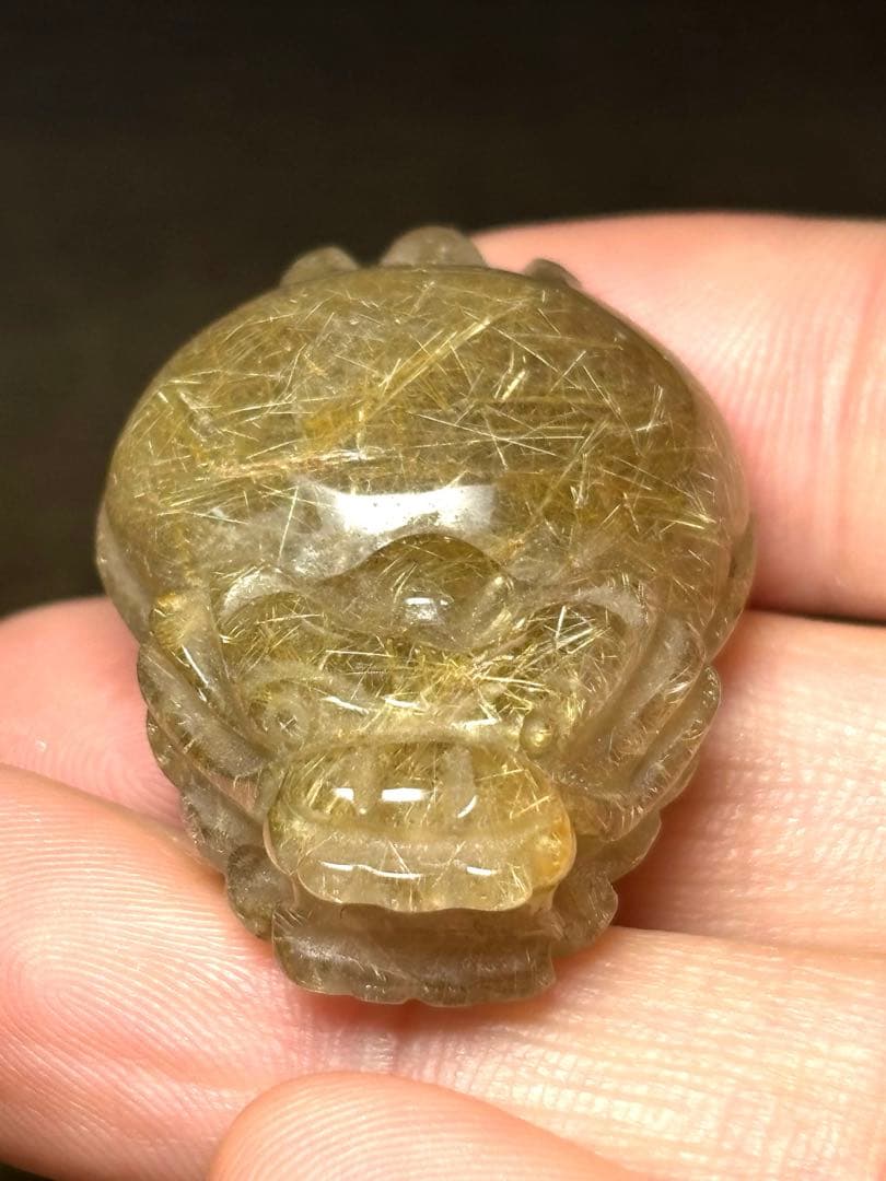 【新入荷】タイチンルチル（シャンパンカラー）貔貅　置物　（新品未使用）金運最強