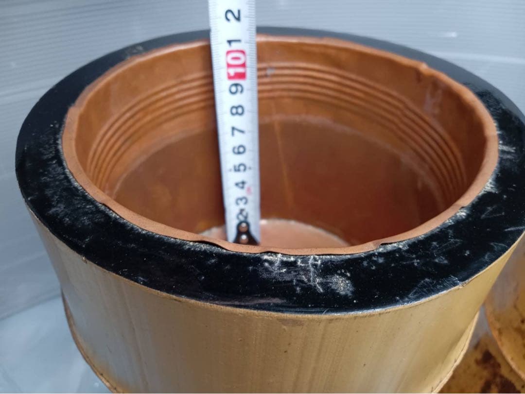 特大 竹 茶道 華道 花器 花瓶 全長31cm 3点セット アンティーク 骨董