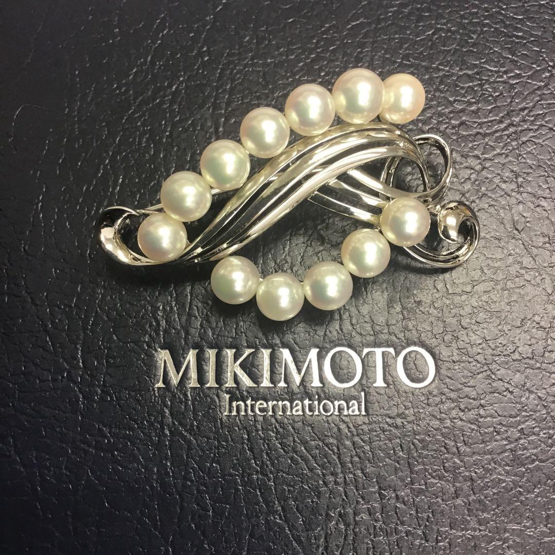 美品　MIKIMOTO ミキモト SIV真珠 ブローチ