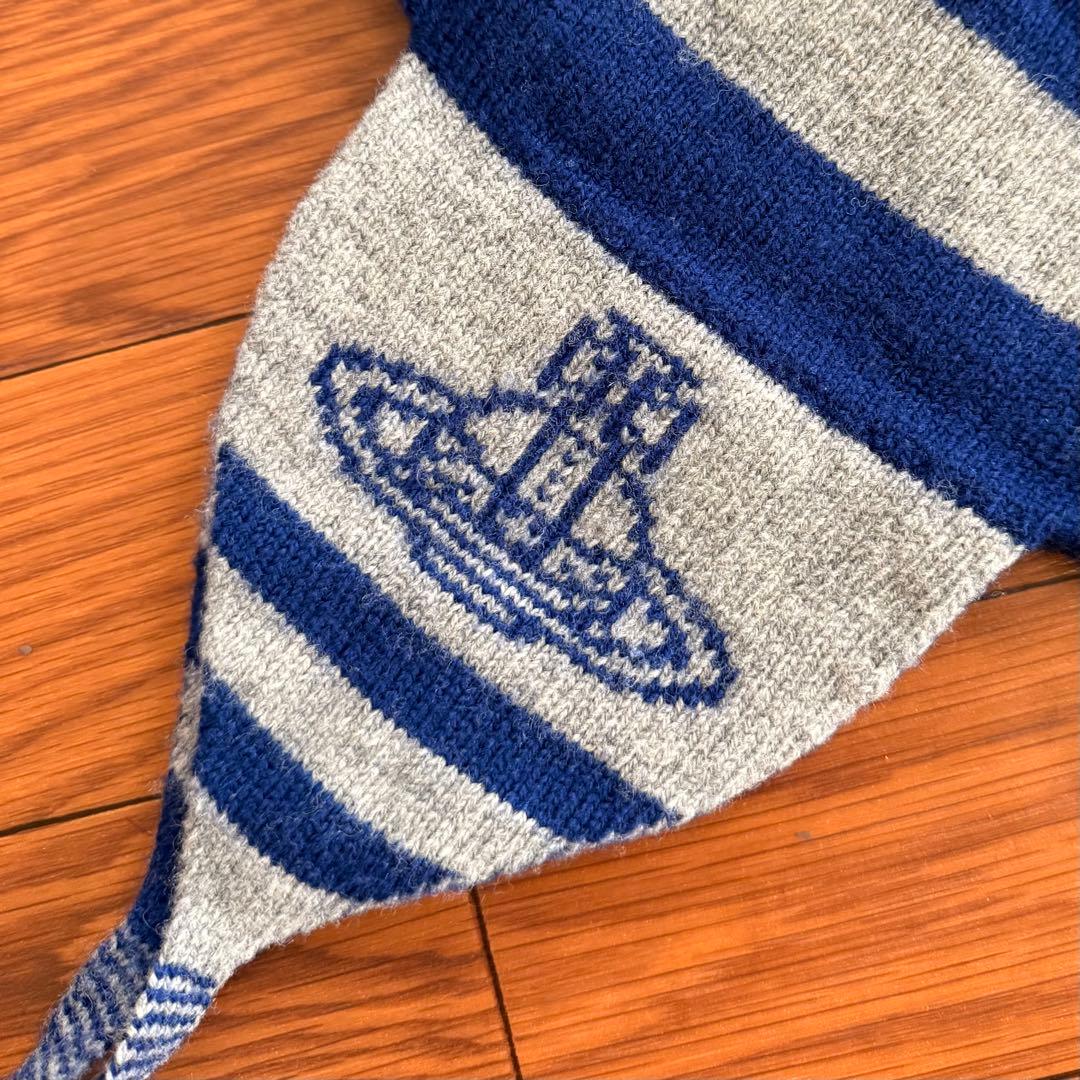 美品/レア色正規品 Vivienne Westeoodオーブ/耳当て付ニット帽