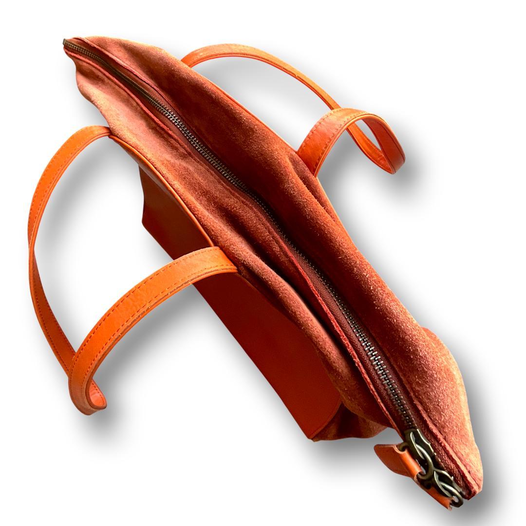 ヨーガンレール　トートバック　ハンドバック　ビジネスバック　がま口　オレンジ