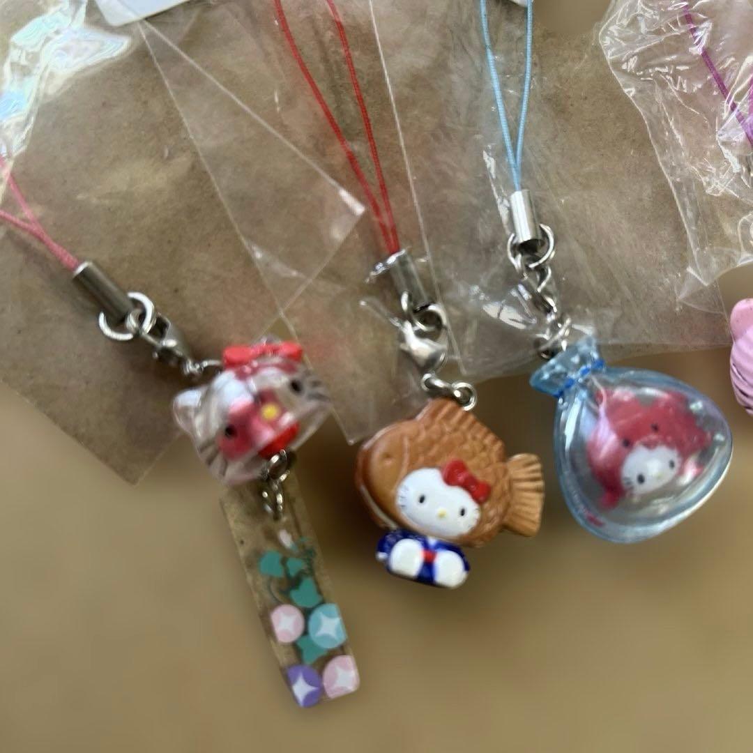 新品❤️ストラップ　キティ　風鈴　たい焼き 提灯　金魚　平成　レトロ　激レア
