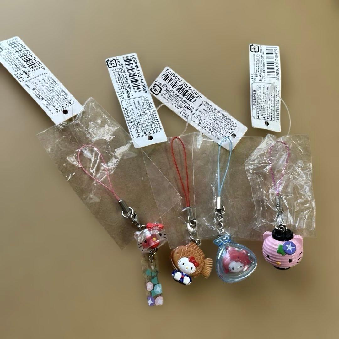 新品❤️ストラップ　キティ　風鈴　たい焼き 提灯　金魚　平成　レトロ　激レア
