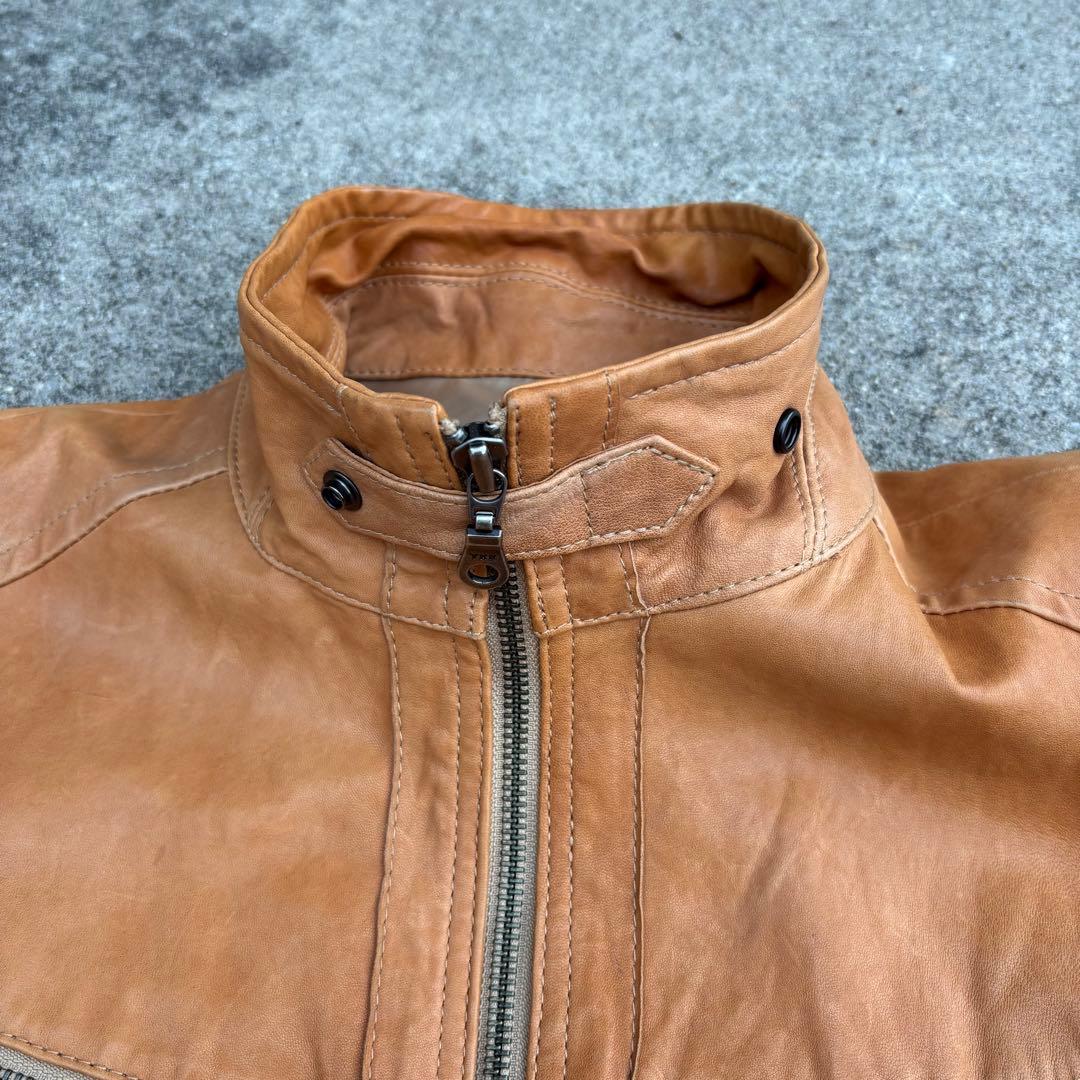 【希少】SLAP SHOT 本革 羊革 ダブルジップブルゾン アメカジ y2k