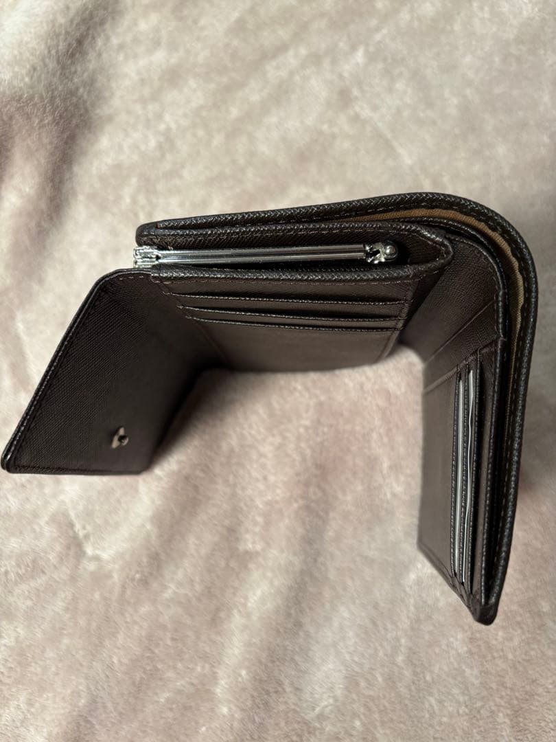 【新品・未使用】BURBERRY 二つ折り財布 ブラウン チェック柄