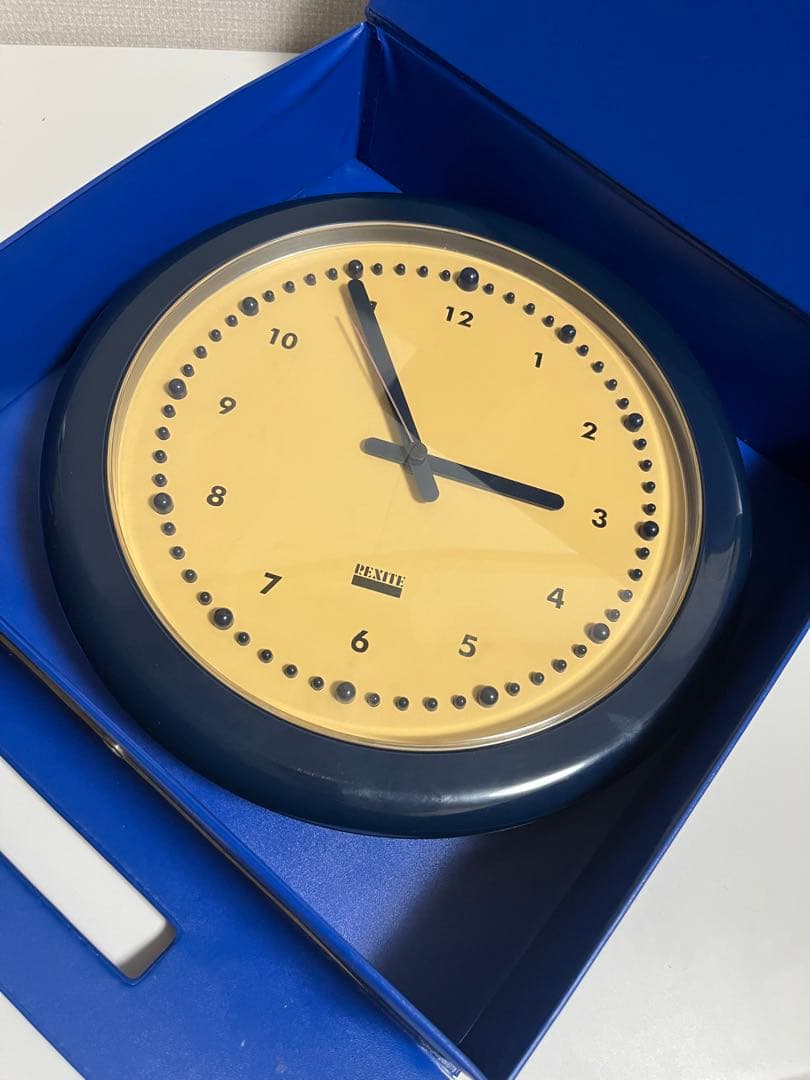 REXITE アナログ掛時計 ネイビー　 オリジナルボックス付き