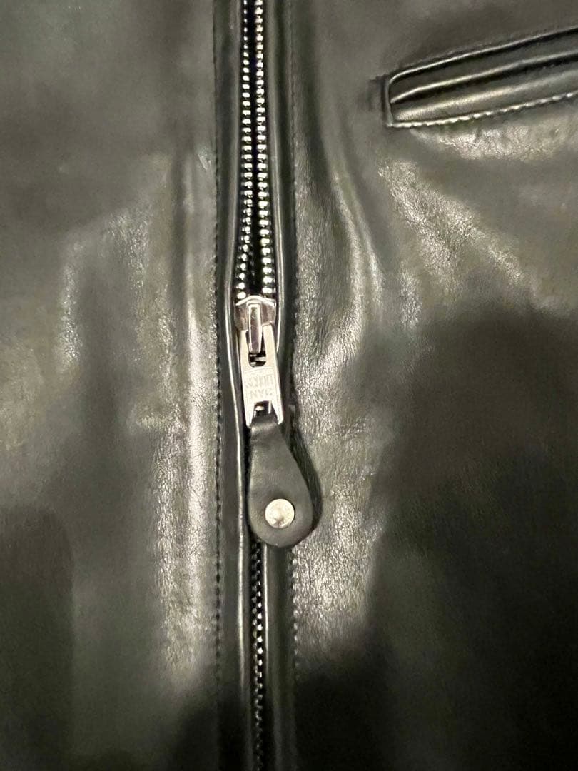 Schott シングルライダースジャケット 黒　サイズ38