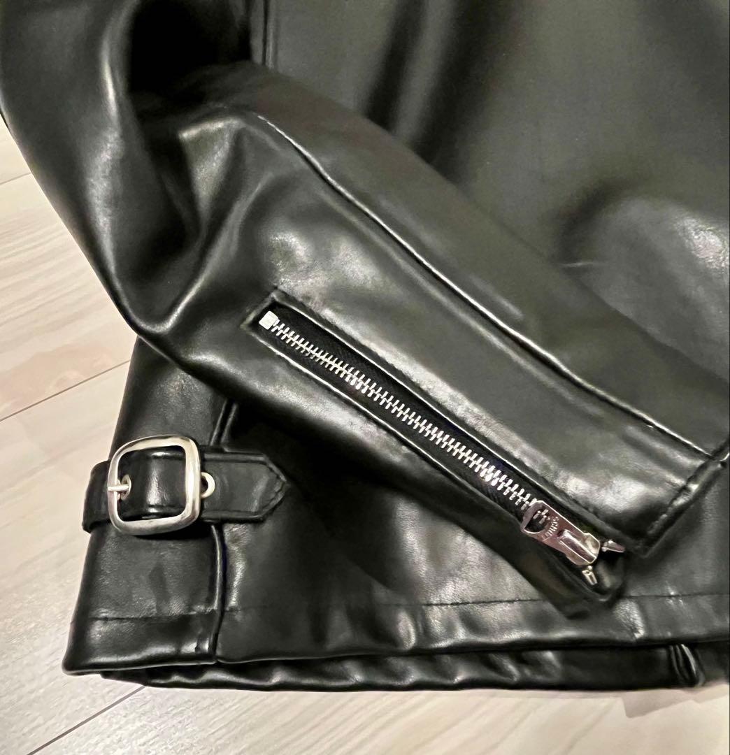 Schott シングルライダースジャケット 黒　サイズ38