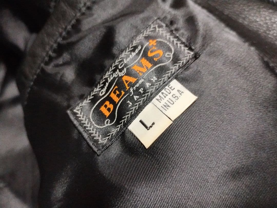 BEAMS PLUS 牛革シングルライダース L　USA製
