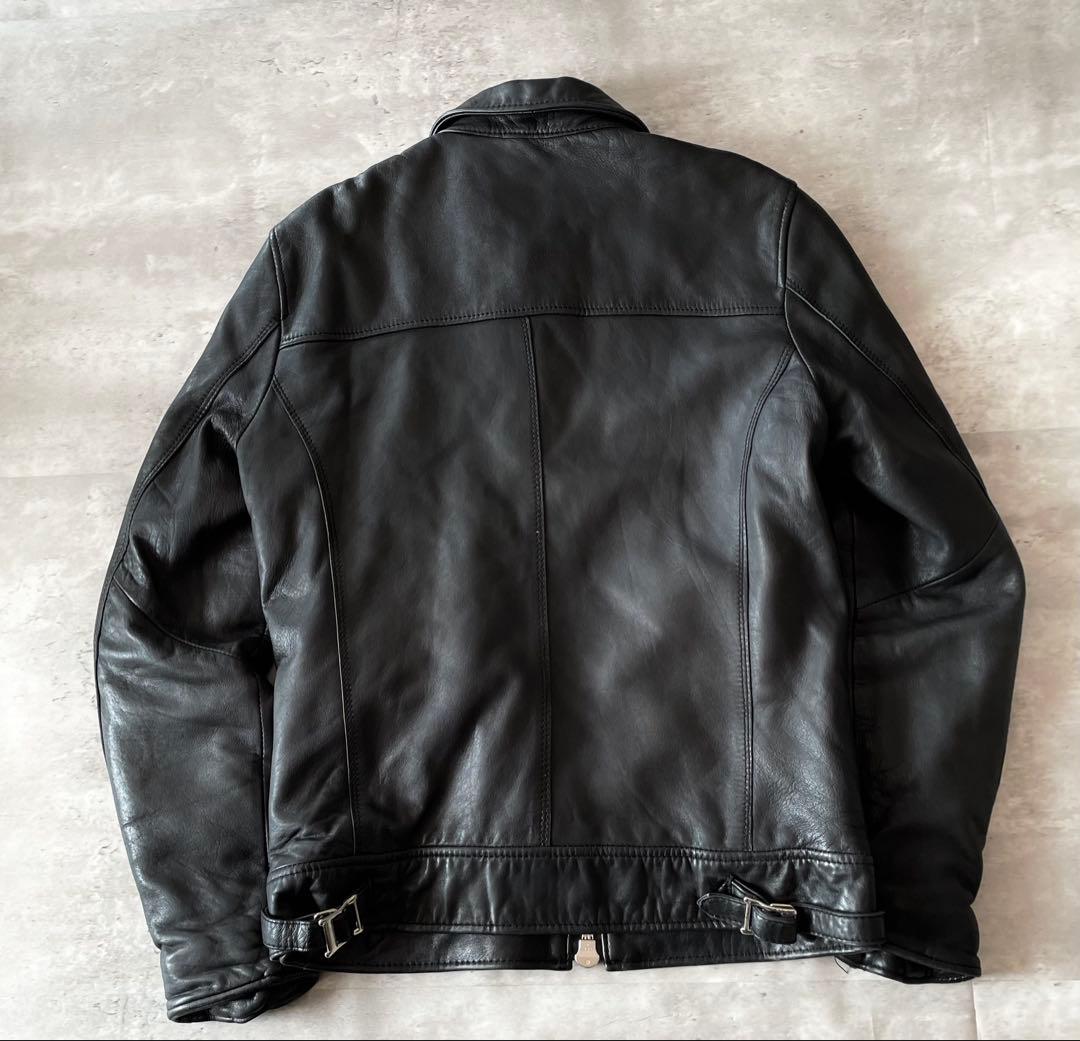 コ*ン様 国内正規品★ナノユニバース シープスキンレザー シングルライダースジャ