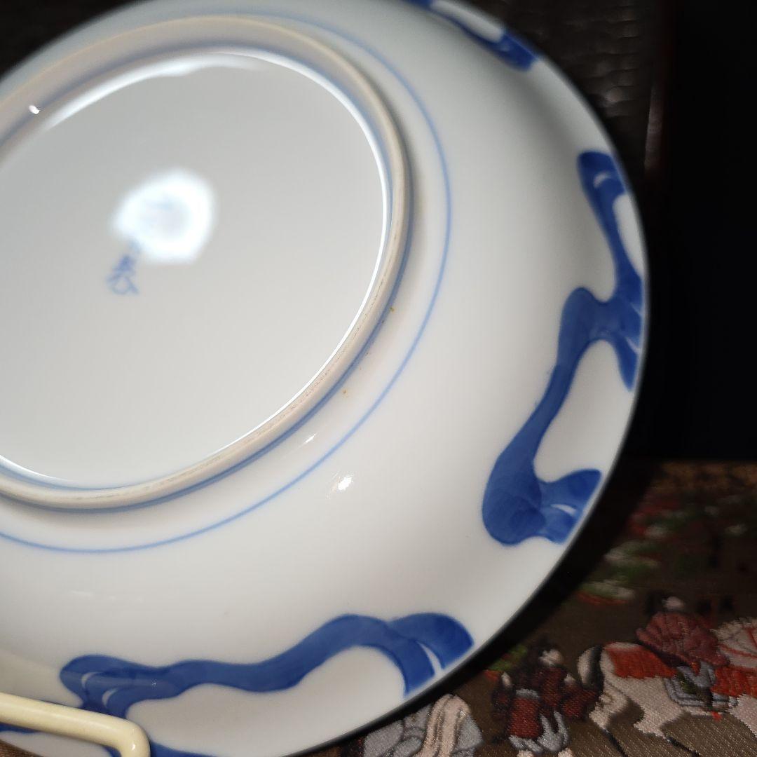 ご購入者様ご確認用　②深川製磁　希少　川に桜　中皿　18.5cm 　絵皿　1枚