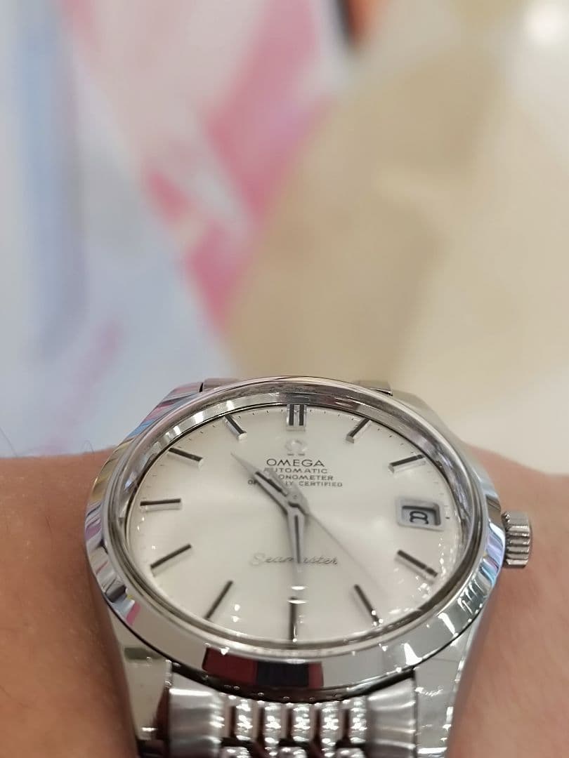 希少オメガシーマスタークロノメーターcal.564 自動巻 純正ベルト美品