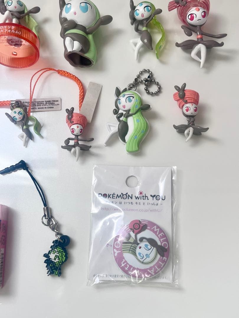 ポケモン メロエッタ まとめ売り ストラップ キーホルダー モンコレ クリア