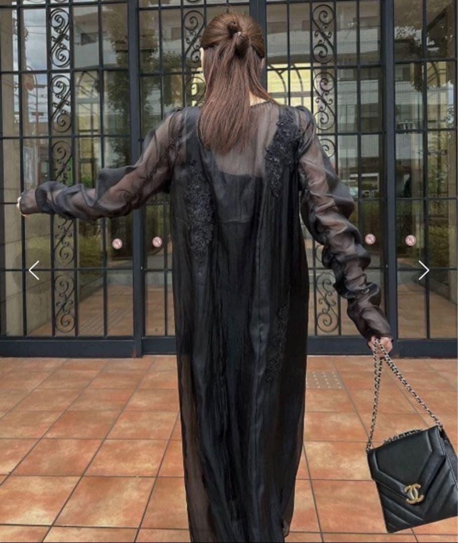 ウィルフリー オケージョン シアーモチーフ レース ワンピース セットワンピ