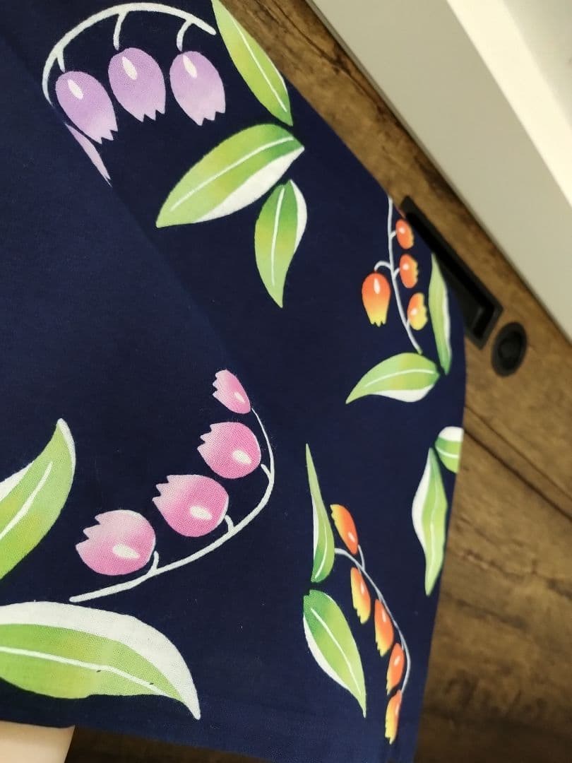 注染染め 手縫い 浴衣 すずらん 鈴蘭 低身長さん