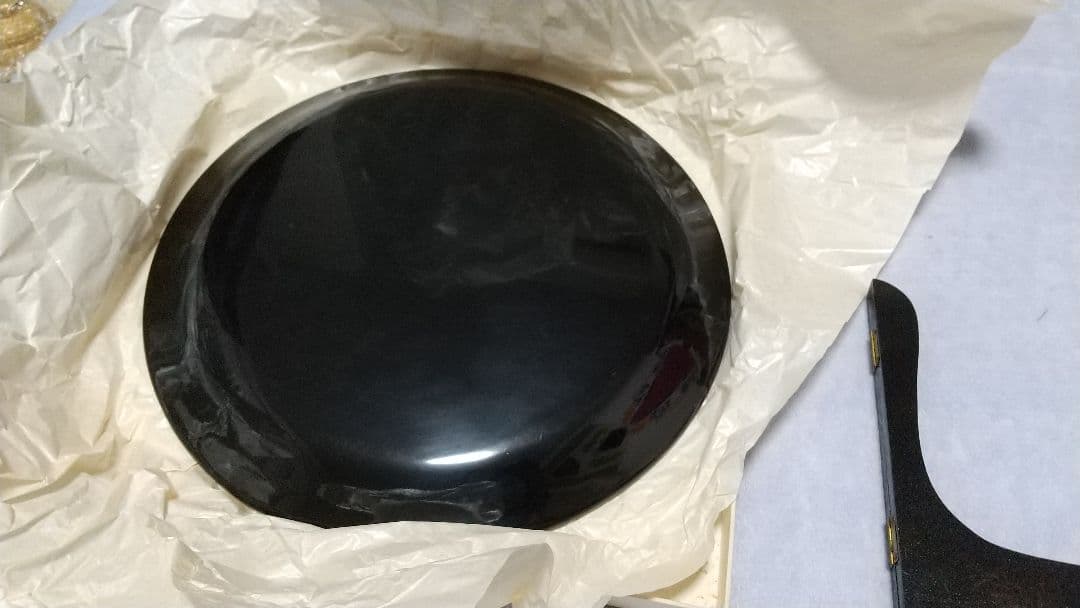 赤色漆器皿 スタンド付き 高岡漆器 青貝