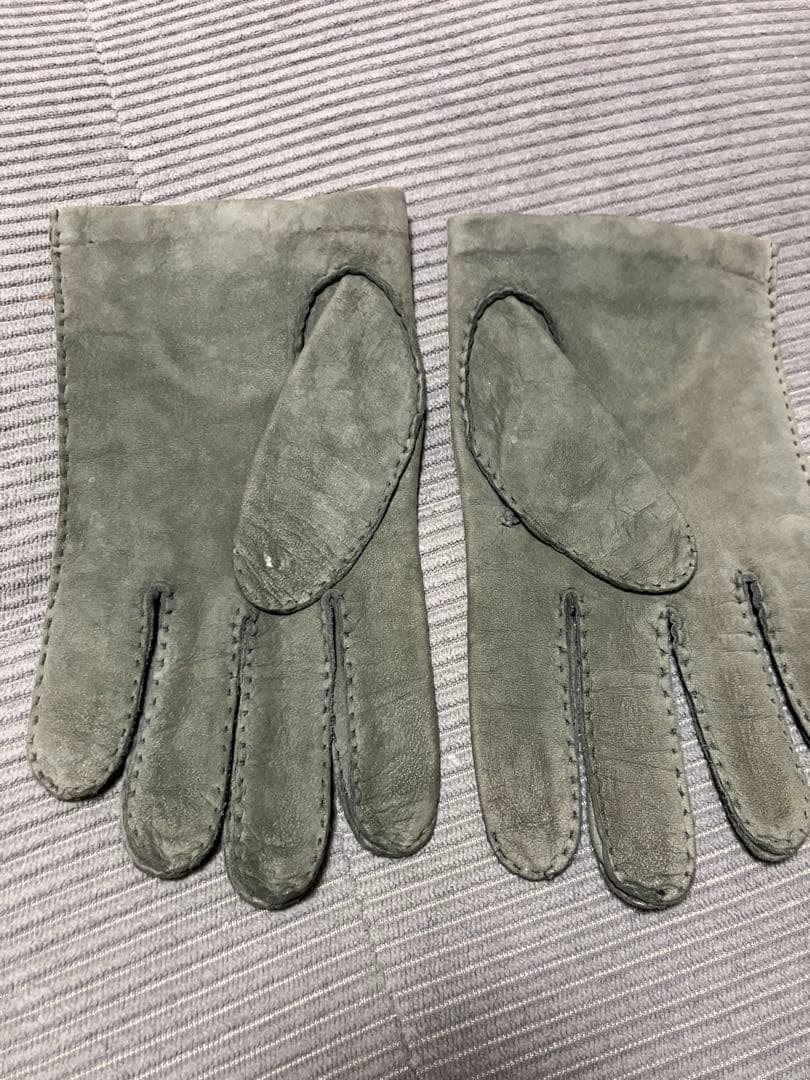 LOEWE ロエベ　レザーグローブ　手袋 グレー ヌバック