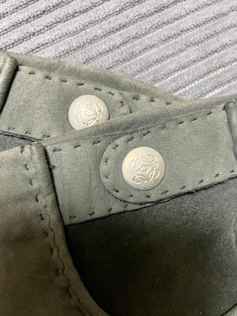 LOEWE ロエベ　レザーグローブ　手袋 グレー ヌバック