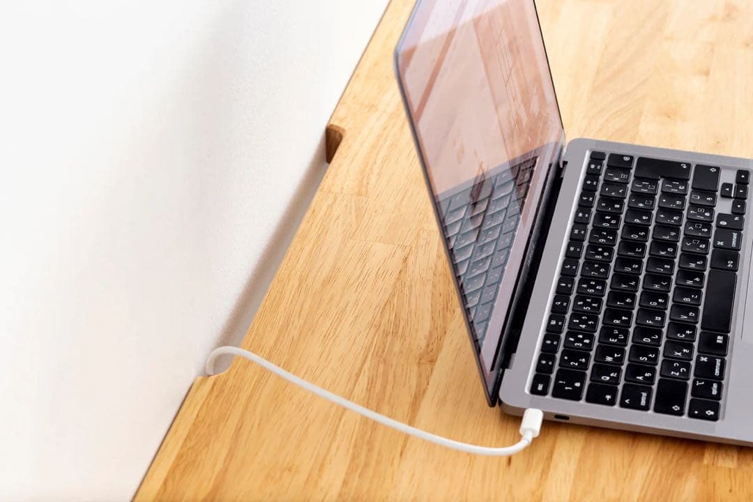 【美品&送料込み】KANADEMONO スタンディングデスク ラバーウッド