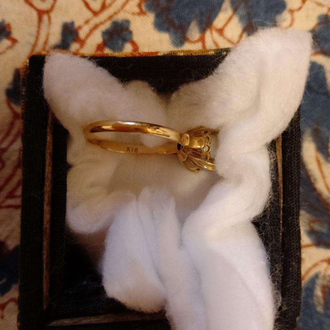 アンティークゴールドパールリング