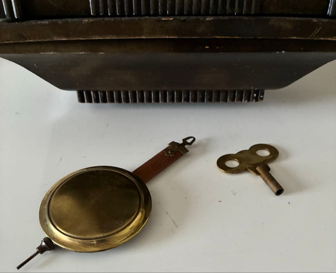 昭和レトロ　ヴィンテージ　振り子時計　 木製柱壁掛け時計