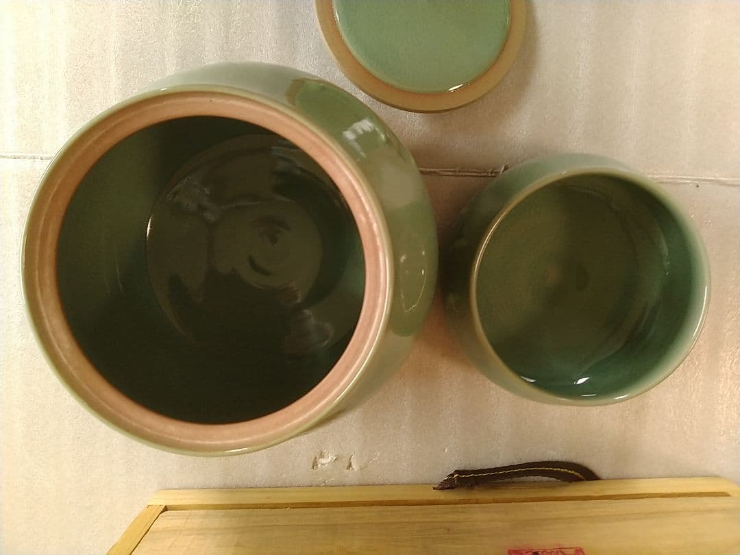 高麗青磁 青珍窯 梁命煥作 皆具茶器 茶道具