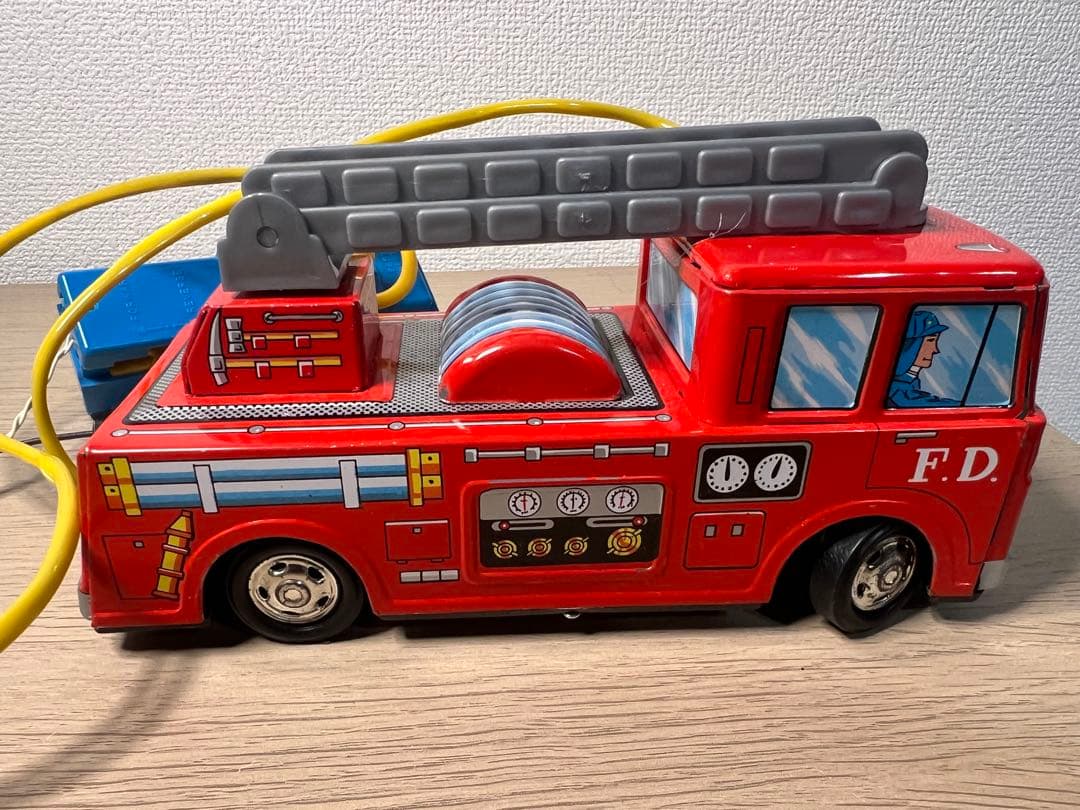 ブリキ　消防車　朝日玩具　昭和レトロ