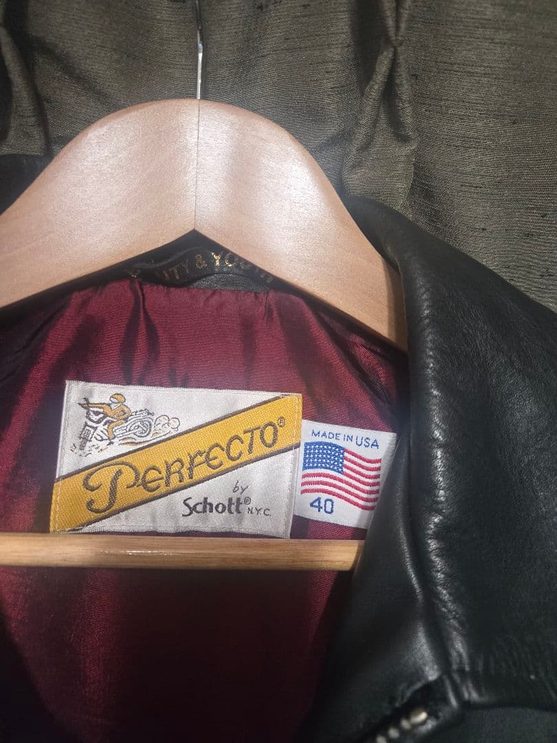 Schott×BEAUTY&YOUTH シングルライダース　黒/サイズ40