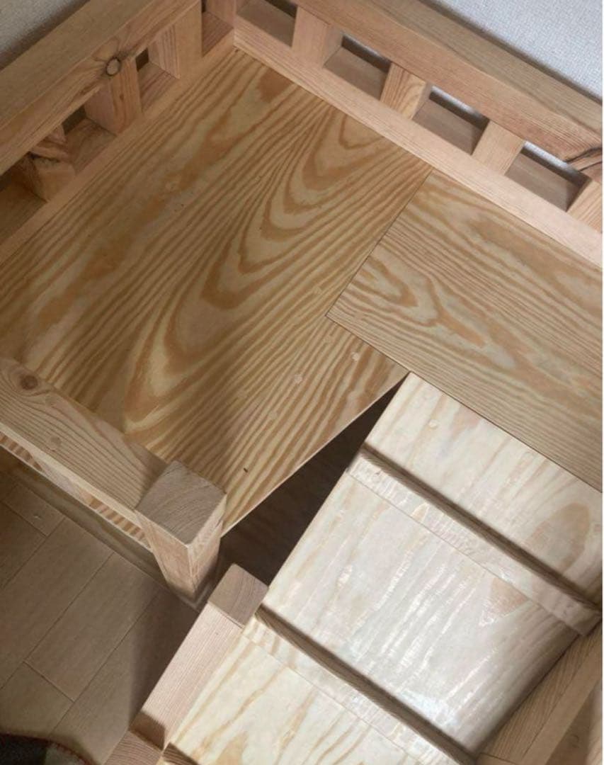 【小型犬向け】職人手作り 木製2階建てドッグハウス｜無垢材｜直接取引割引あり