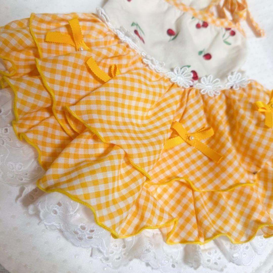 luxebirdie スリーズワンピース S さくらんぼ イエロー