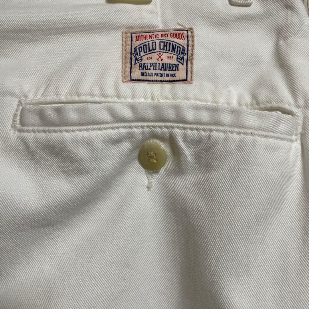 90's Polo Ralph Lauren チノパン　ポロチノ　ホワイトW32