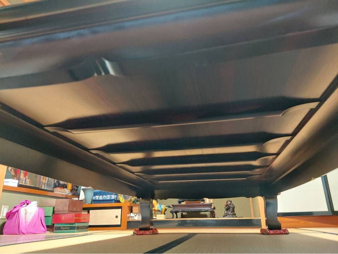 木製座卓 深い赤色 大きめ