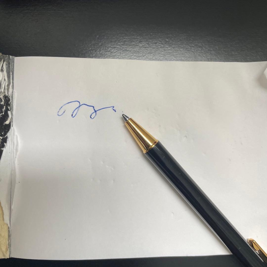 Cartier カルティエ　ツイスト式ボールペン　ブラック/ゴールド　美品