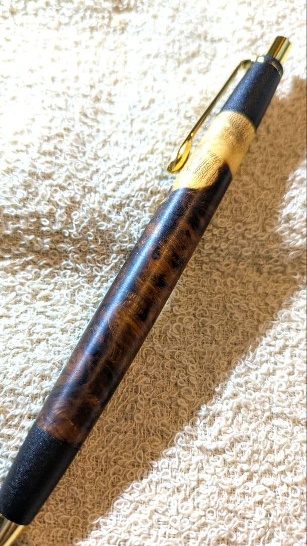 木軸ペン　ボナンペン　デザートアイアンウッド　瘤杢源平　シャープペン　オーダー品