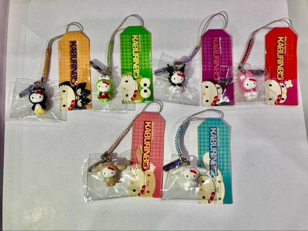 H*1様 ハローキティ 根付 ストラップ サンリオキャラクターかぶりんぼ ６種