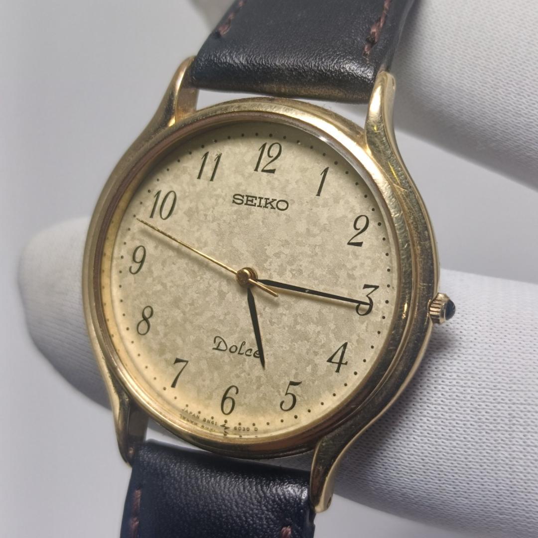 新品電池交換済 セイコー 8N41-6010 DOLCE ステンレスゴールド