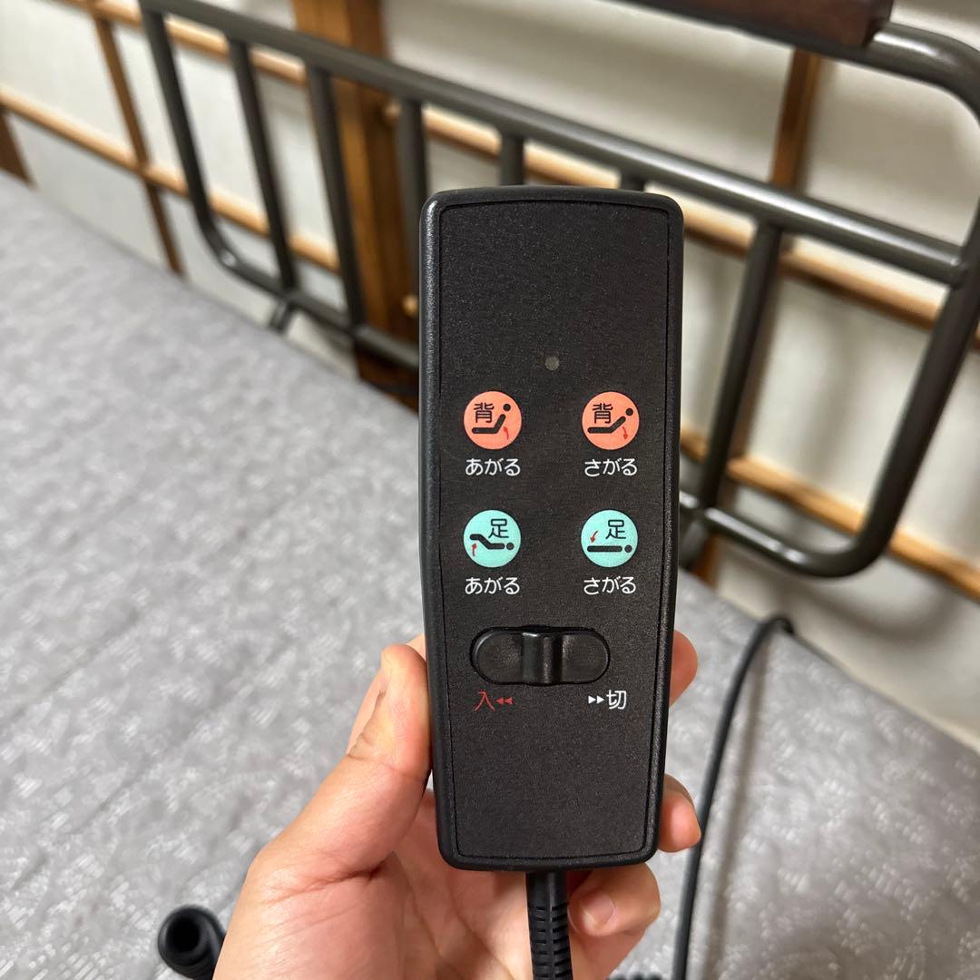 ニトリ　電動ベッド（ライズ）ダークブラウン＋マットレス　セット