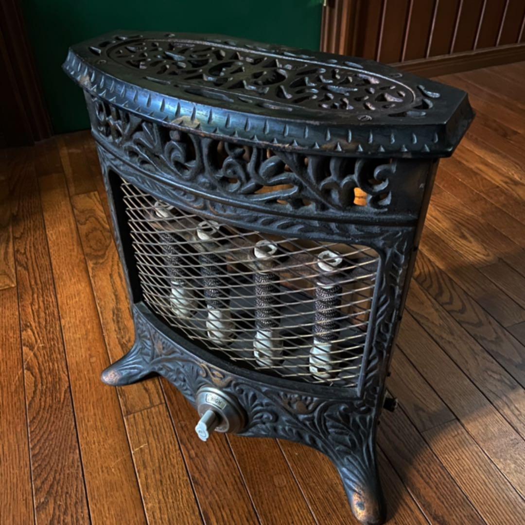 電気ストーブ　ビンテージ　ジャンク　昭和レトロ　オブジェ　店舗什器