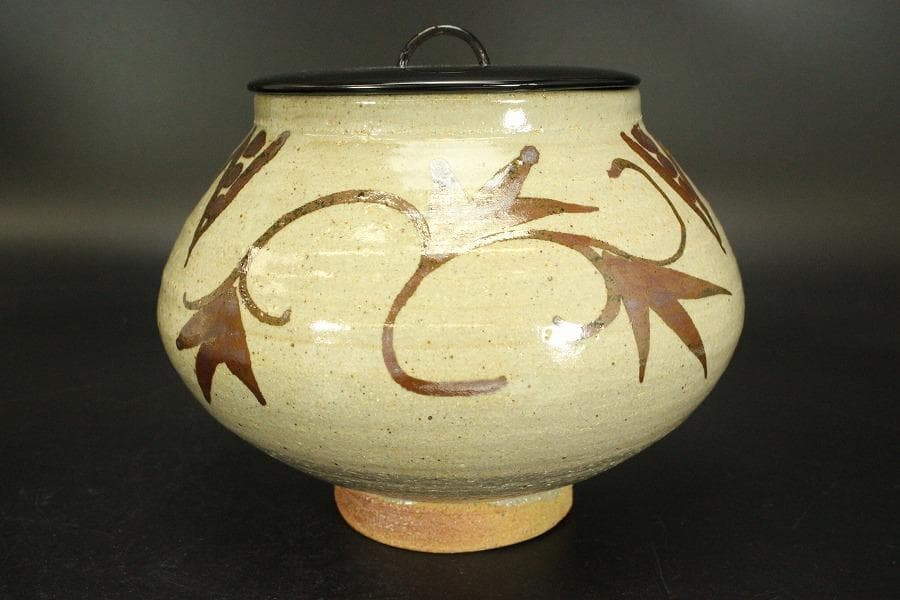 十三代 中里太郎右衛門 作 絵唐津 水指 共箱 未使用(ZE536)