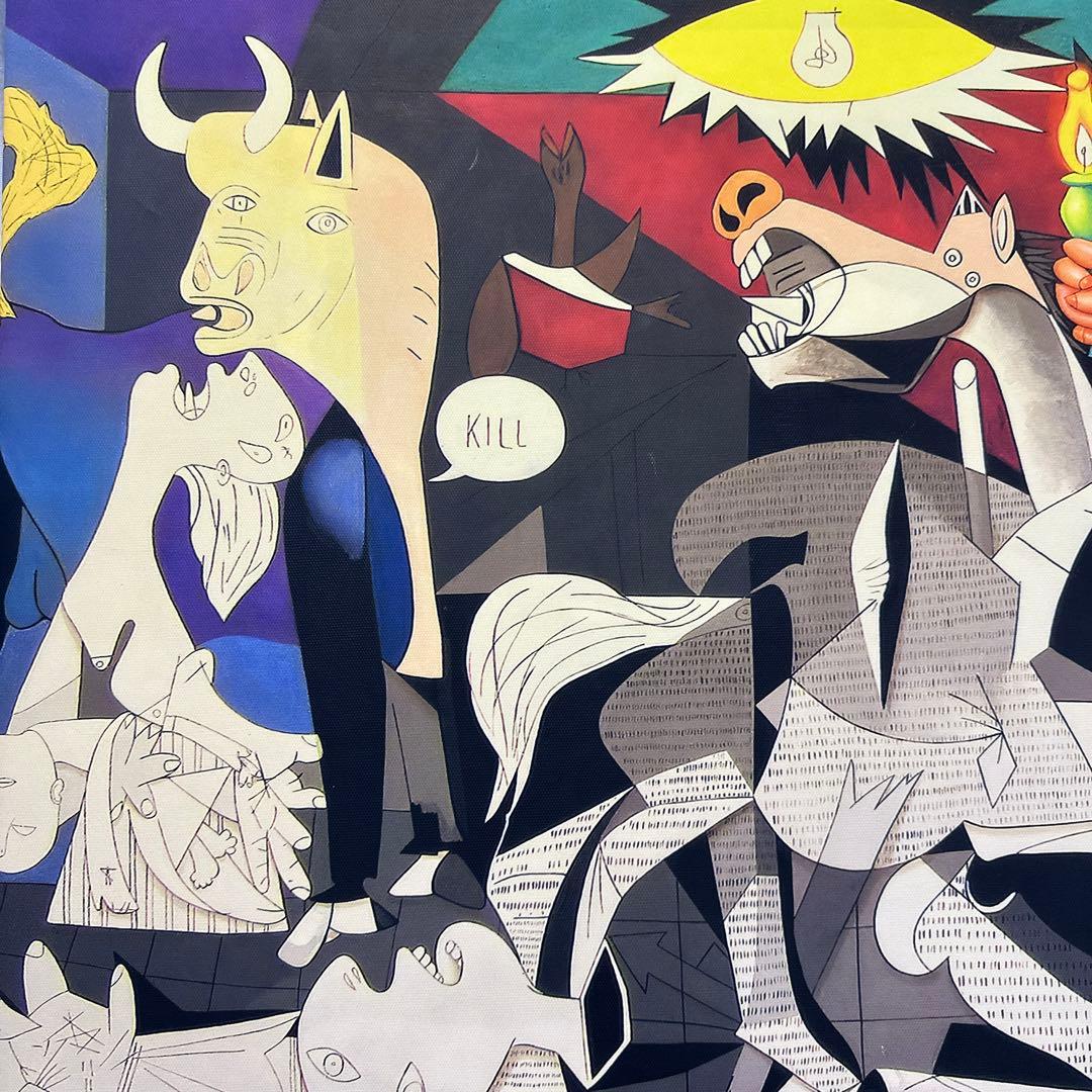 ピカソ　ゲルニカ　特注アクリルケ-ス入り　　 美術品絵画　ア-ト名画　インテリア