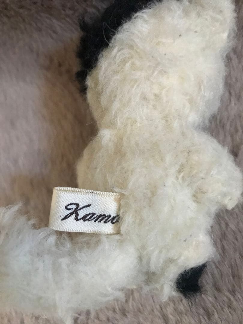 テディベア　加茂美智子　白黒　猫　ぬいぐるみ　テディベア 作家　kamo