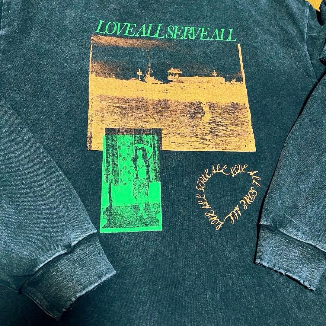 藤井風 ダメージロングTシャツ Mサイズ LOVE ALL SERVE ALL