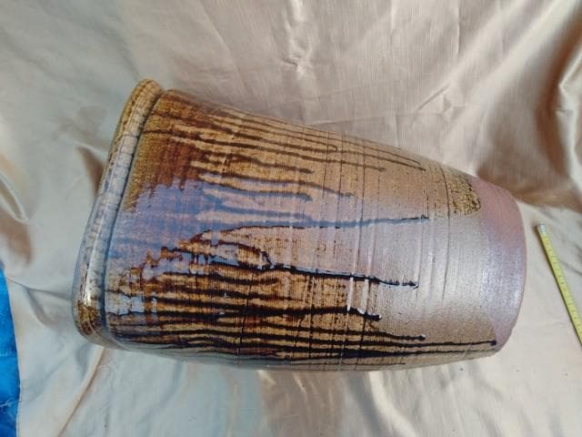 高取焼　笹山登古 壺　瓶　 鉢　広口 　底20口29/31高44cm