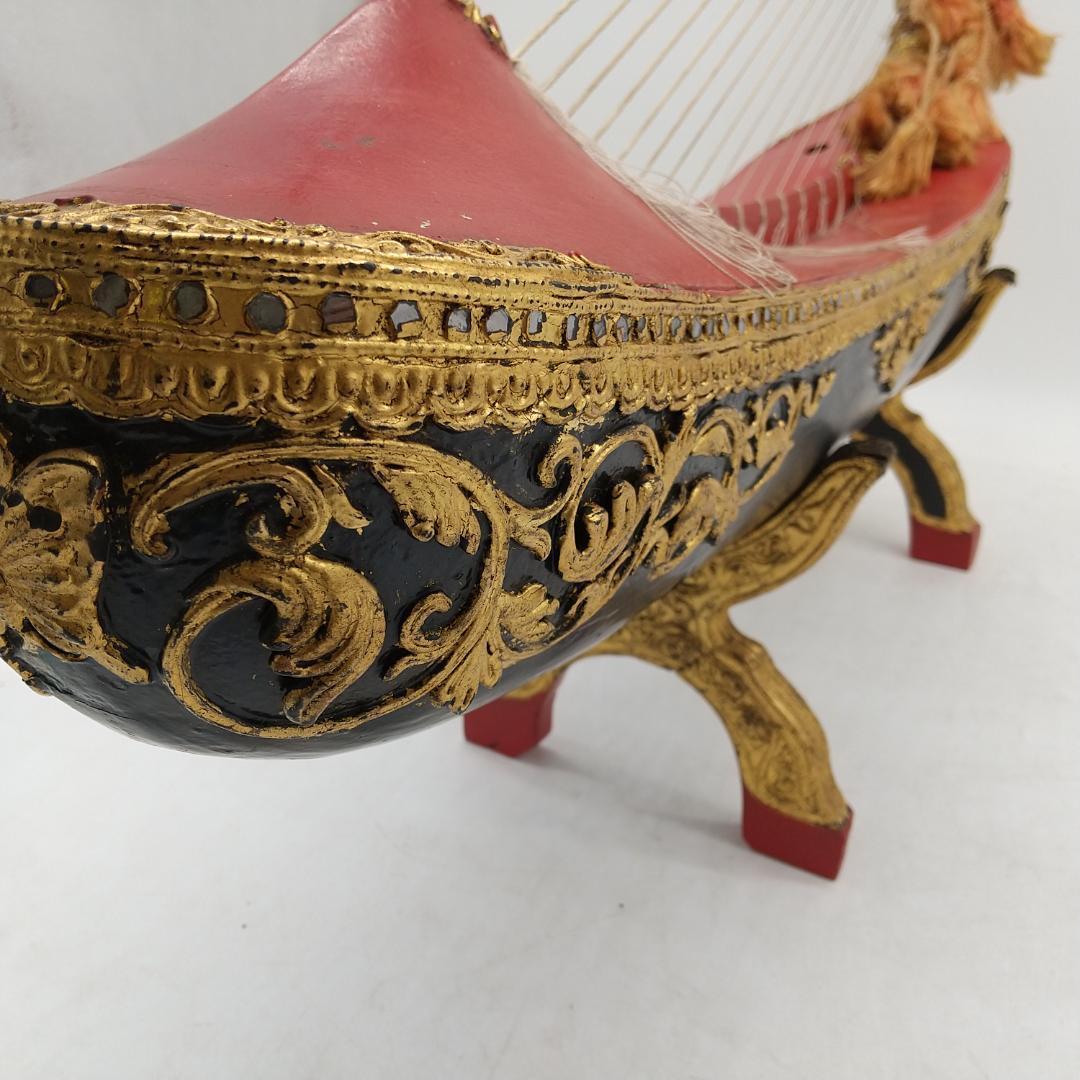 2896番 ビルマの竪琴 ミャンマー 伝統楽器 弦楽器 民族楽器