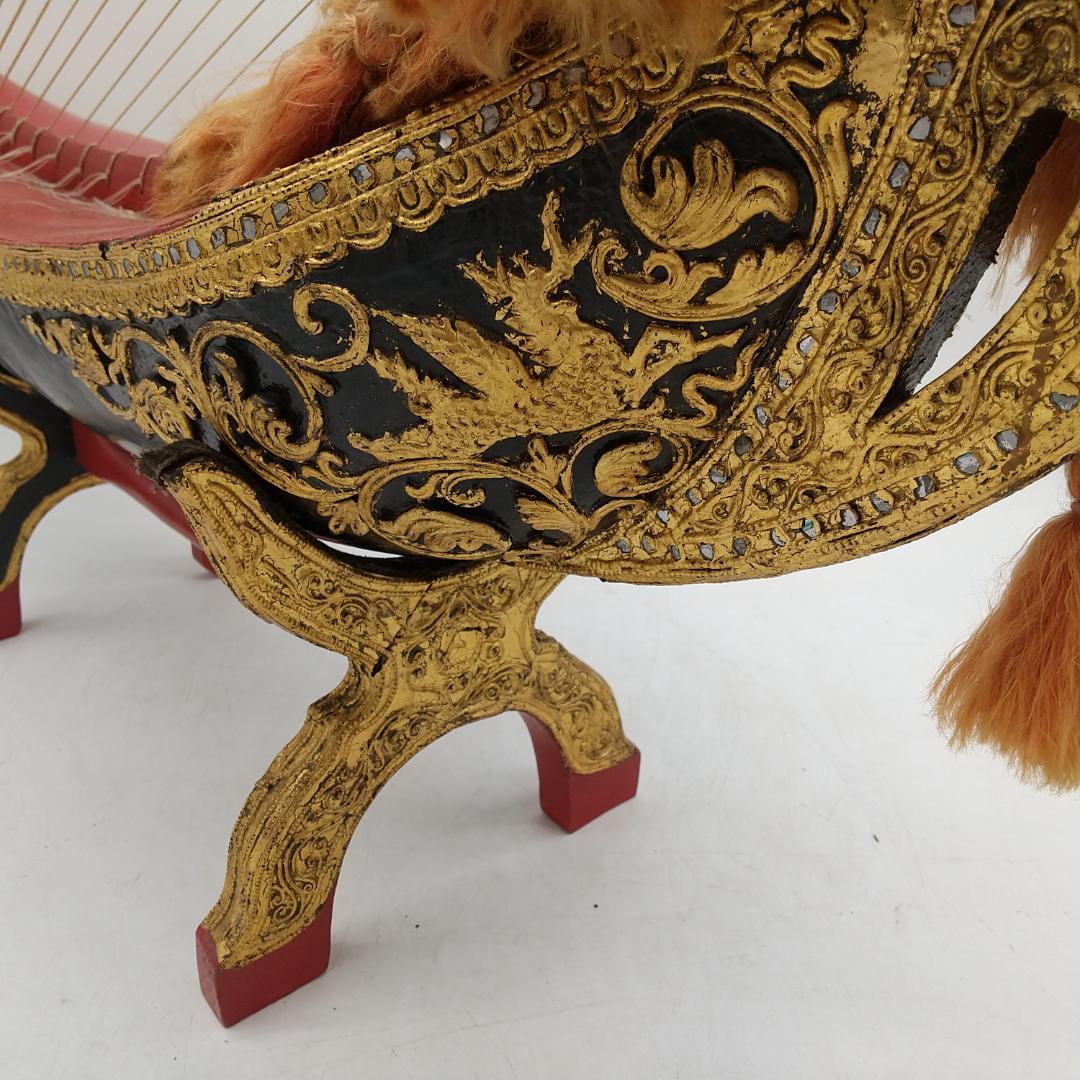 2896番 ビルマの竪琴 ミャンマー 伝統楽器 弦楽器 民族楽器