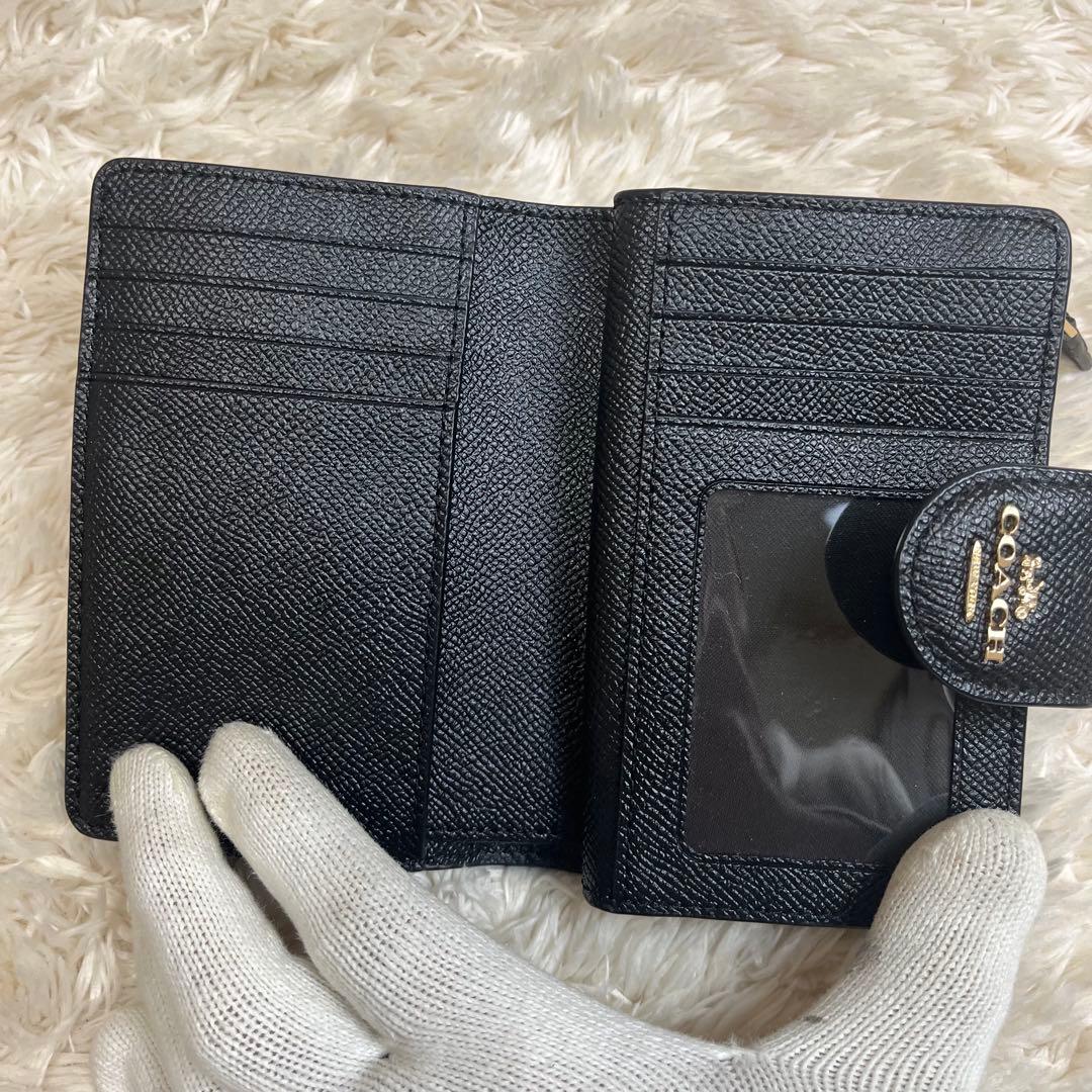 【未使用級】コーチ　COACH 二つ折り財布　レザー　スモール　ウォレット