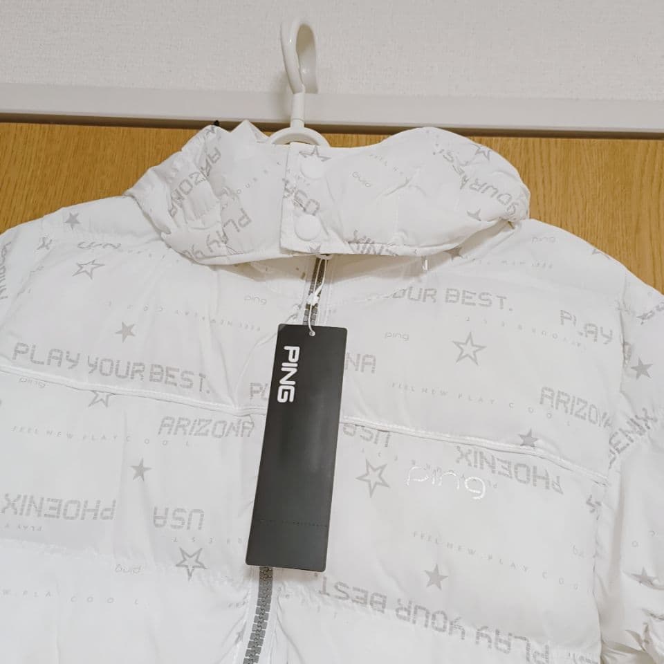 新品Pingレディース中綿保温防寒フルジップブルゾンゴルフアウタージャケットL